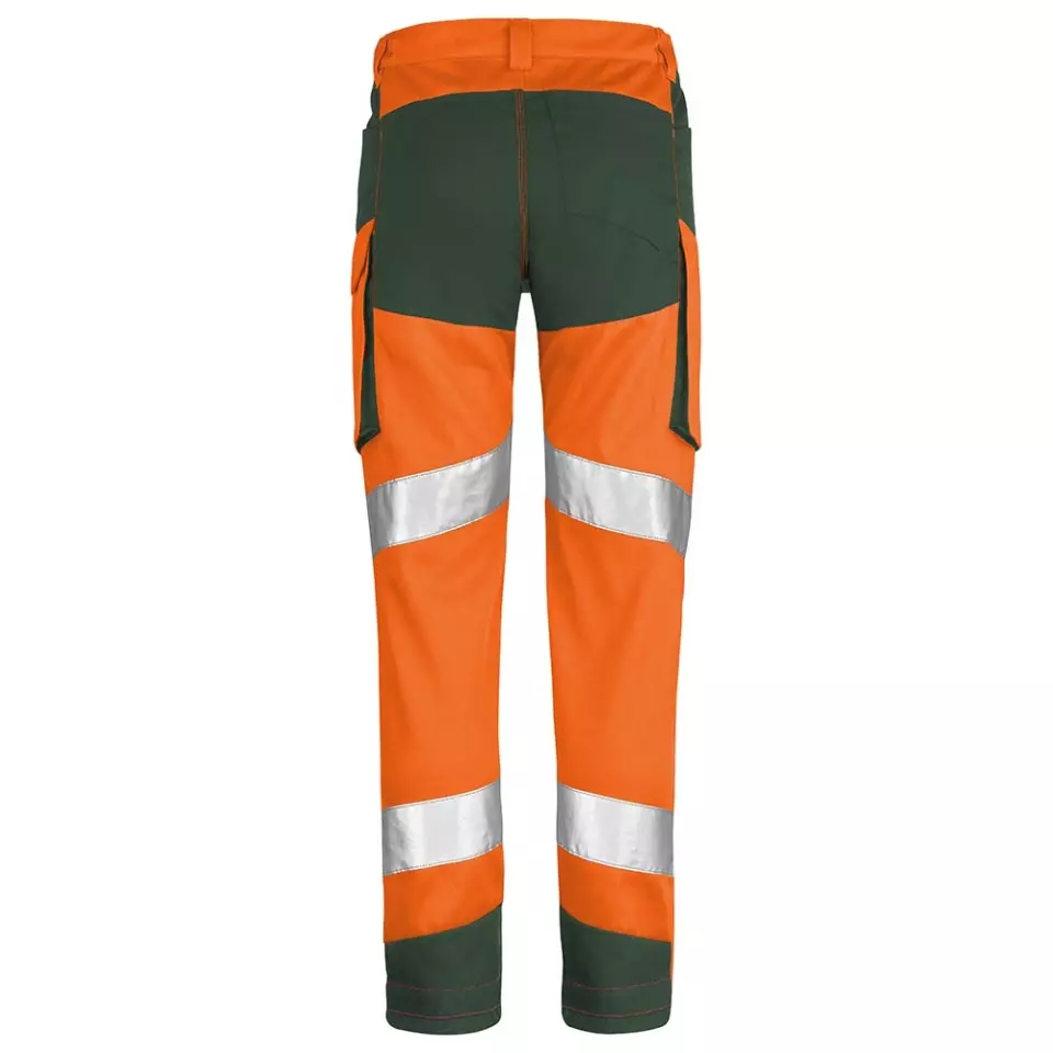 LaFont 1HVN3PI-YGA-GAO, Iris Pi Hi-Vis Work Trousers, Fluorescent Orange/Dark Green, image 2, gallery thumbnail