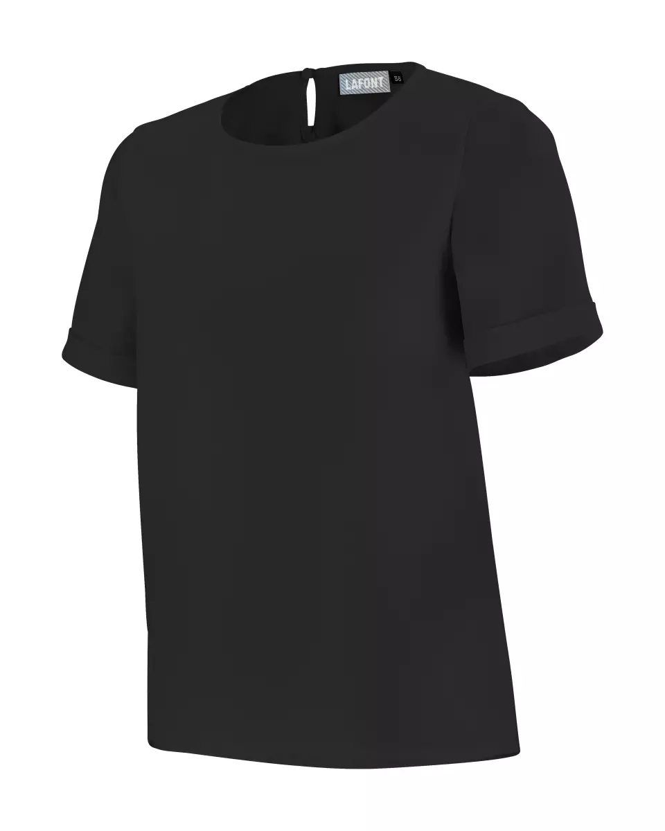LaFont FOT58942-LUC-GSQ, Conti Short Sleeve Top, Black, image 1, gallery thumbnail