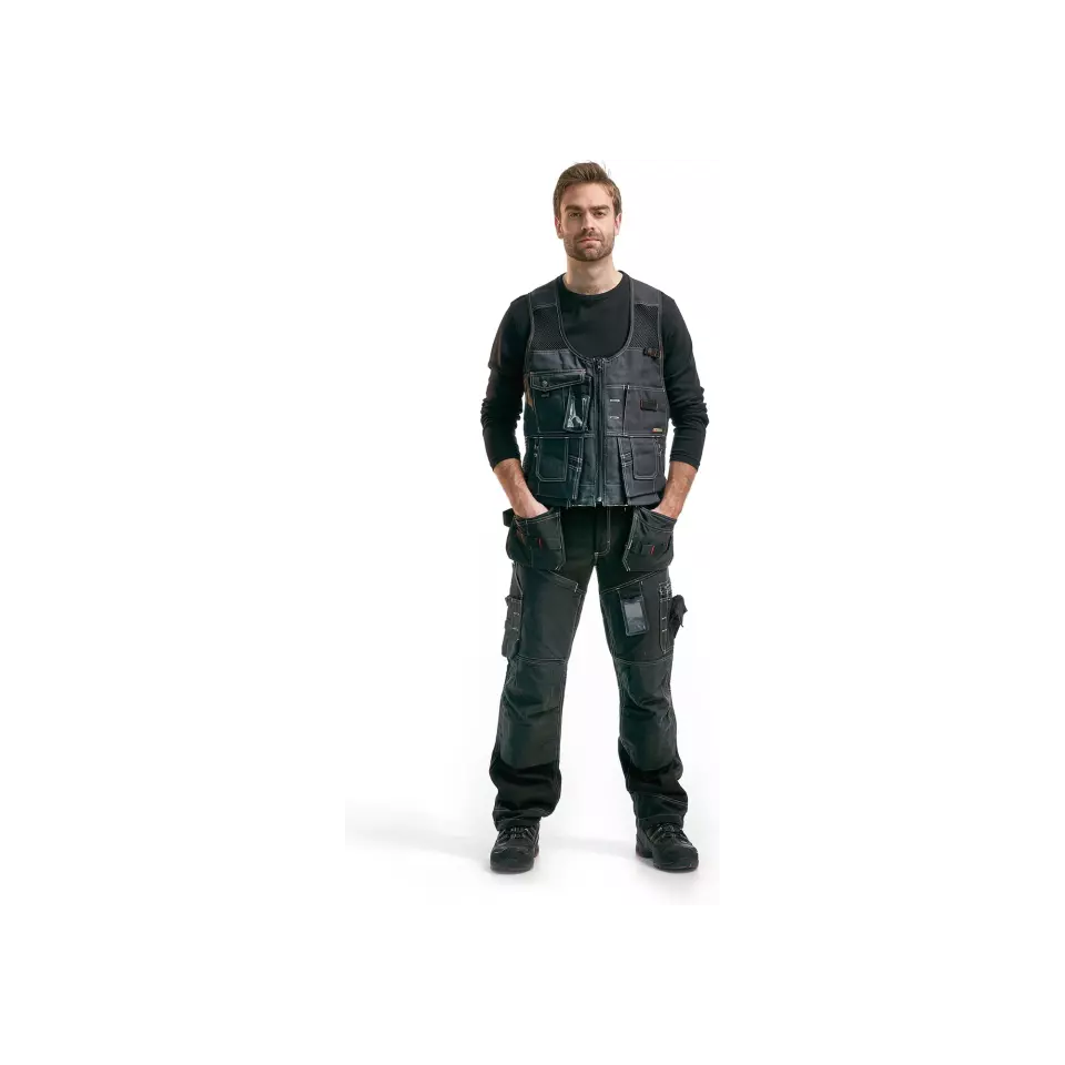 Blåkläder 310013809900, Handwerker Weste, Schwarz, image 2, gallery thumbnail