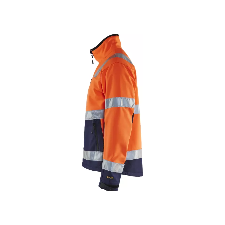 Blåkläder 490025175389, High Vis Softshell Jacke, Orange/Marineblau, image 4, gallery thumbnail