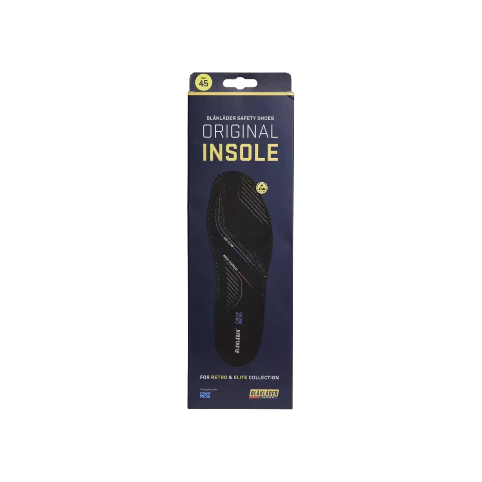 Blåkläder 246200009900, RETRO / ELITE Original Insole, Black, image 4, gallery thumbnail