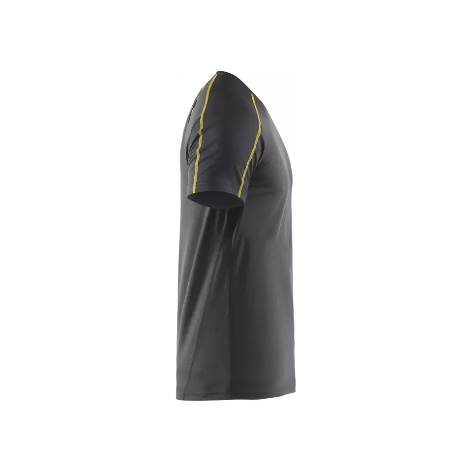 Blåkläder 479817349835, XLIGHT Merino Wool Base Layer T-Shirt, Dark Grey/Yellow, image 4, gallery thumbnail