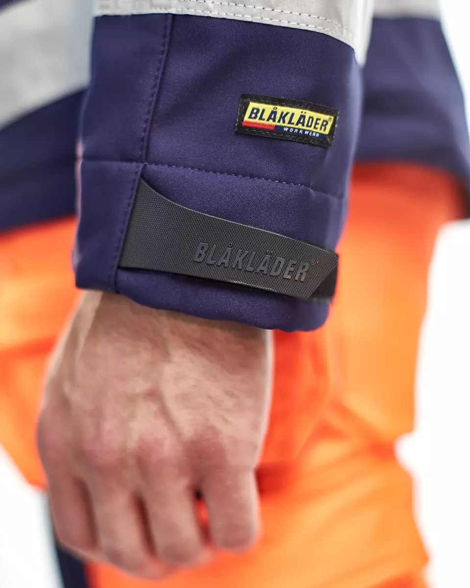 Blåkläder 490025175389, High Vis Softshell Jacke, Orange/Marineblau, image 6, gallery thumbnail