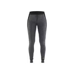 Blåkläder 720117329699, Women's Merino Wool Warm Base Layer Pants, Medium Grey/Black