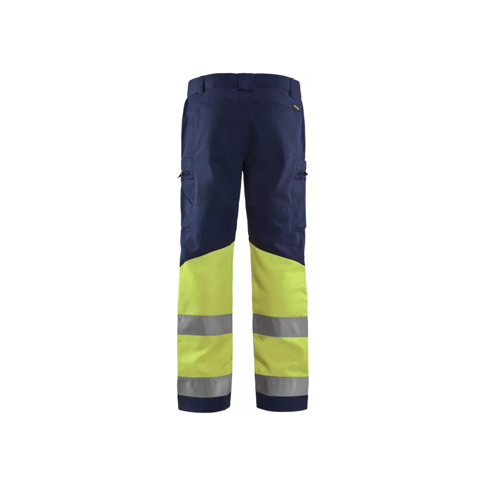 Blåkläder 155118118933, High Vis Stretch Arbeitshose, Marineblau/ Gelb, image 3, gallery thumbnail