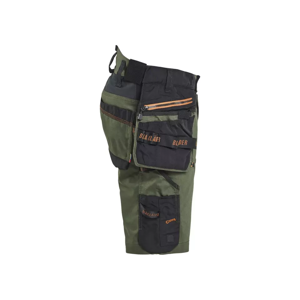 Blåkläder 197211494240, STRIKER Stretch Handwerker Shorts, Waldgrün/Rost, image 3, gallery thumbnail