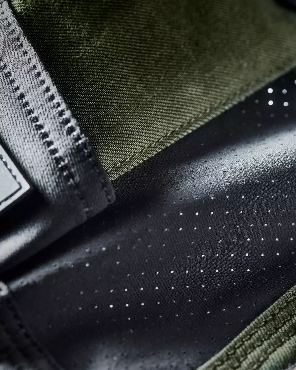 Blåkläder 717011494240, STRIKER Ladies' Stretch Craftsman Work Pants, Forest Green/Rust, image 9, gallery thumbnail