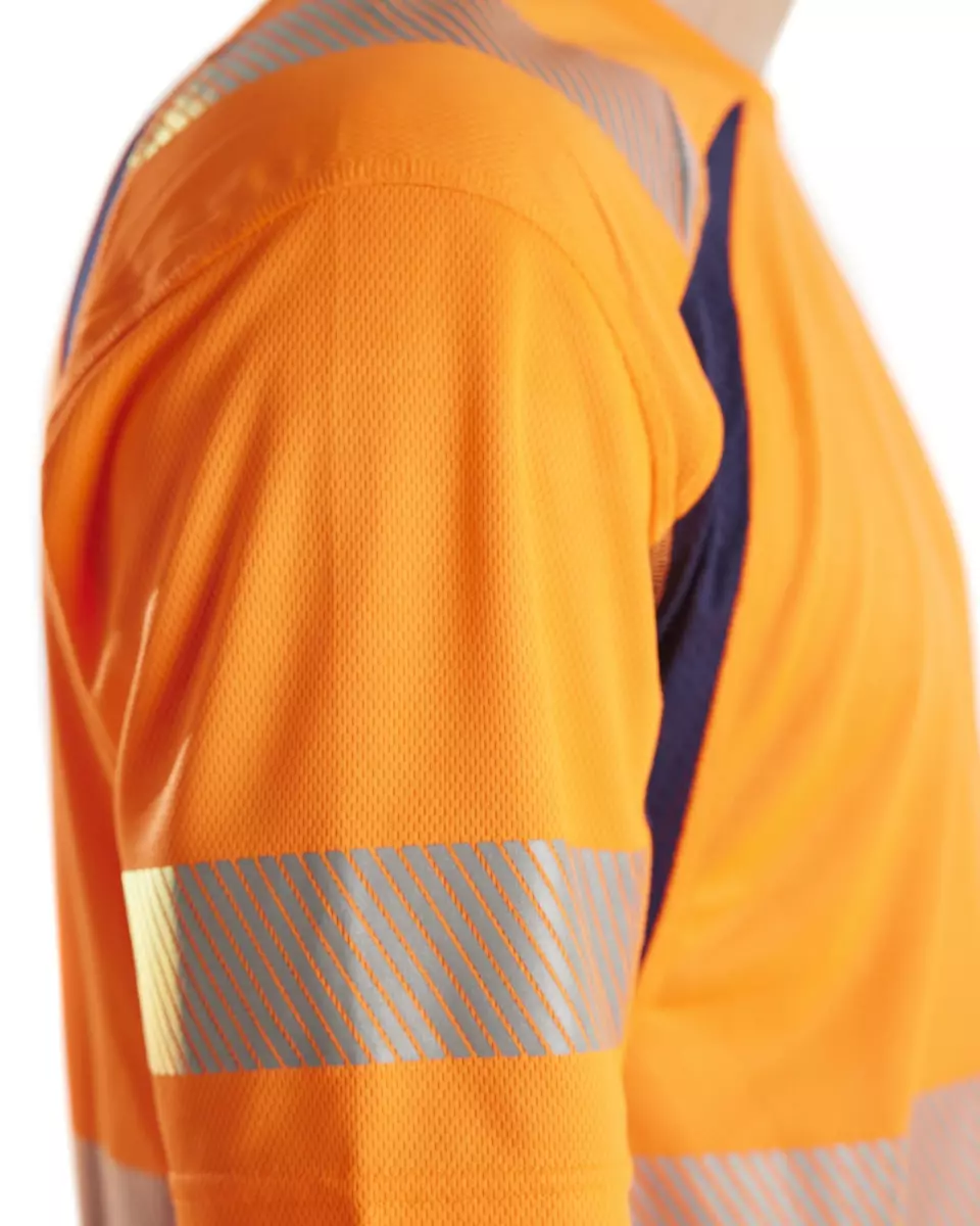 Blåkläder 339710135389, High Vis UV Schutz T-Shirt, Orange/Marineblau, image 6, gallery thumbnail