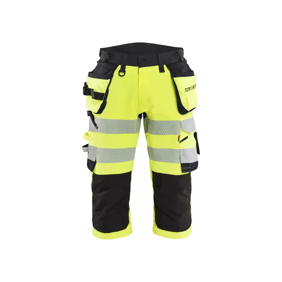 Blåkläder 112316483399, High Vis 4-Way Stretch Below-Knee Work Shorts, Yellow/Black, image 1, gallery thumbnail