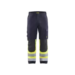 Blåkläder 148815128933, Multinorm Work Pants, Navy Blue/Yellow