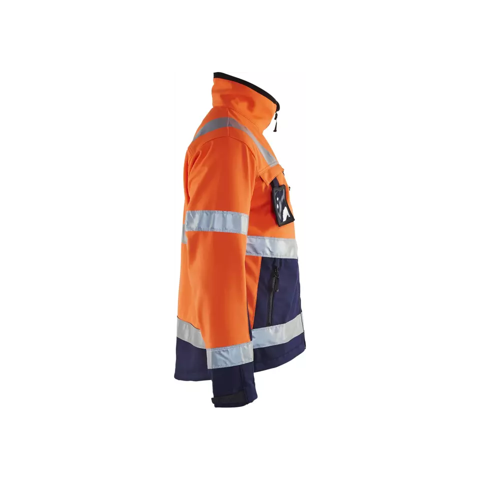 Blåkläder 490025175389, High Vis Softshell Jacke, Orange/Marineblau, image 3, gallery thumbnail
