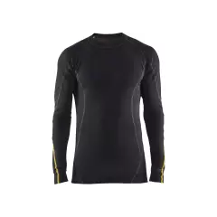 Blåkläder 479410759900, Merino Wool Flame Resistant Base Layer, Black