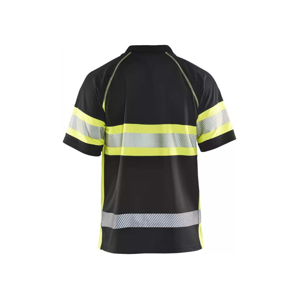 Blåkläder 333810519933, High Vis UV Schutz Polo Shirt, Schwarz/Gelb, image 3, gallery thumbnail