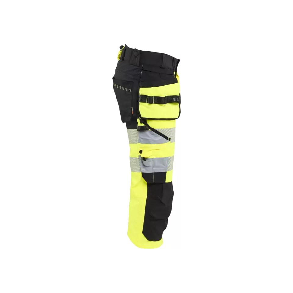 Blåkläder 112316483399, High Vis 4-Way Stretch Below-Knee Work Shorts, Yellow/Black, image 3, gallery thumbnail