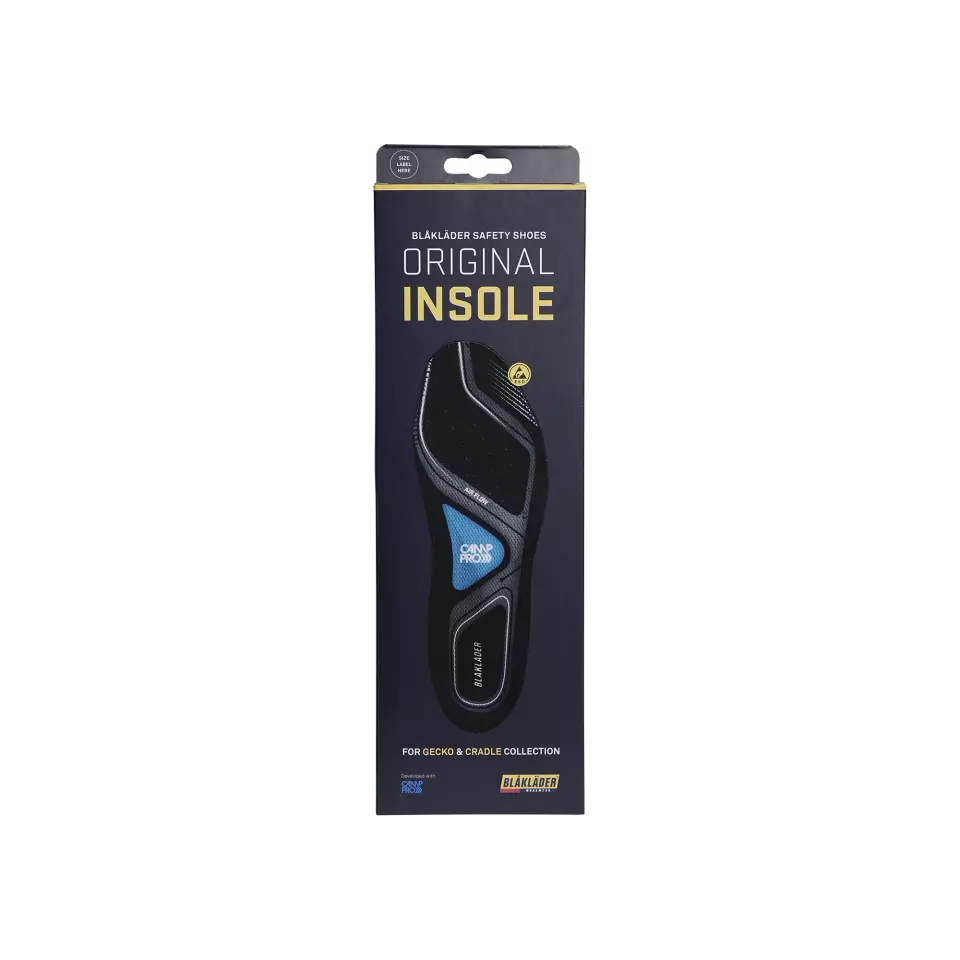 Blåkläder 246700009900, GECKO / CRADLE Original Insole, Black, image 4, gallery thumbnail