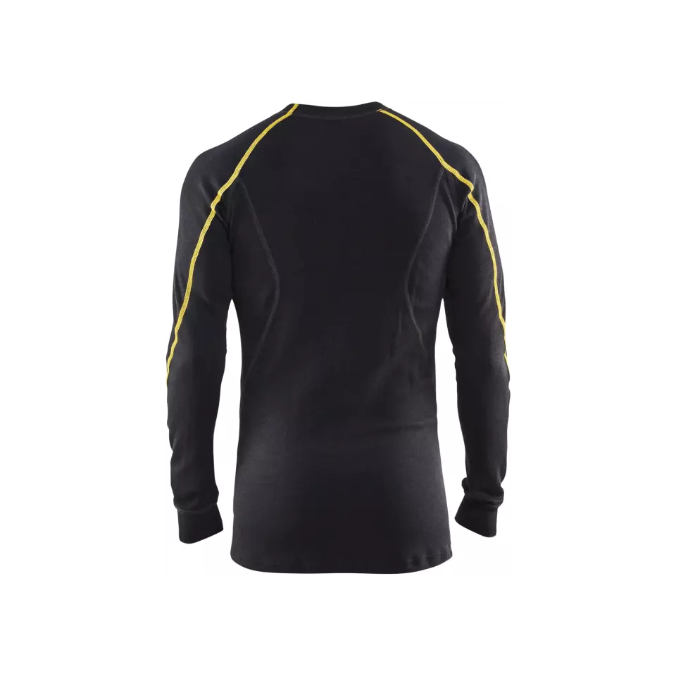 Blåkläder 479410759900, Merino Wool Flame Resistant Base Layer, Black, image 3, gallery thumbnail