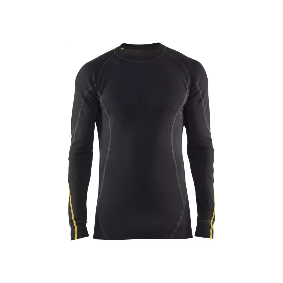 Blåkläder 479410759900, Merino Wool Flame Resistant Base Layer, Black, image 1, gallery thumbnail