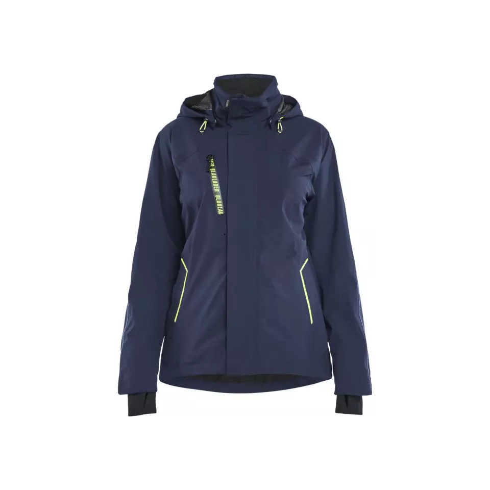 Blåkläder 440319178633, Damen Stretch Shell Jacke, Dunkel Marineblau/Gelb, image 1, gallery thumbnail