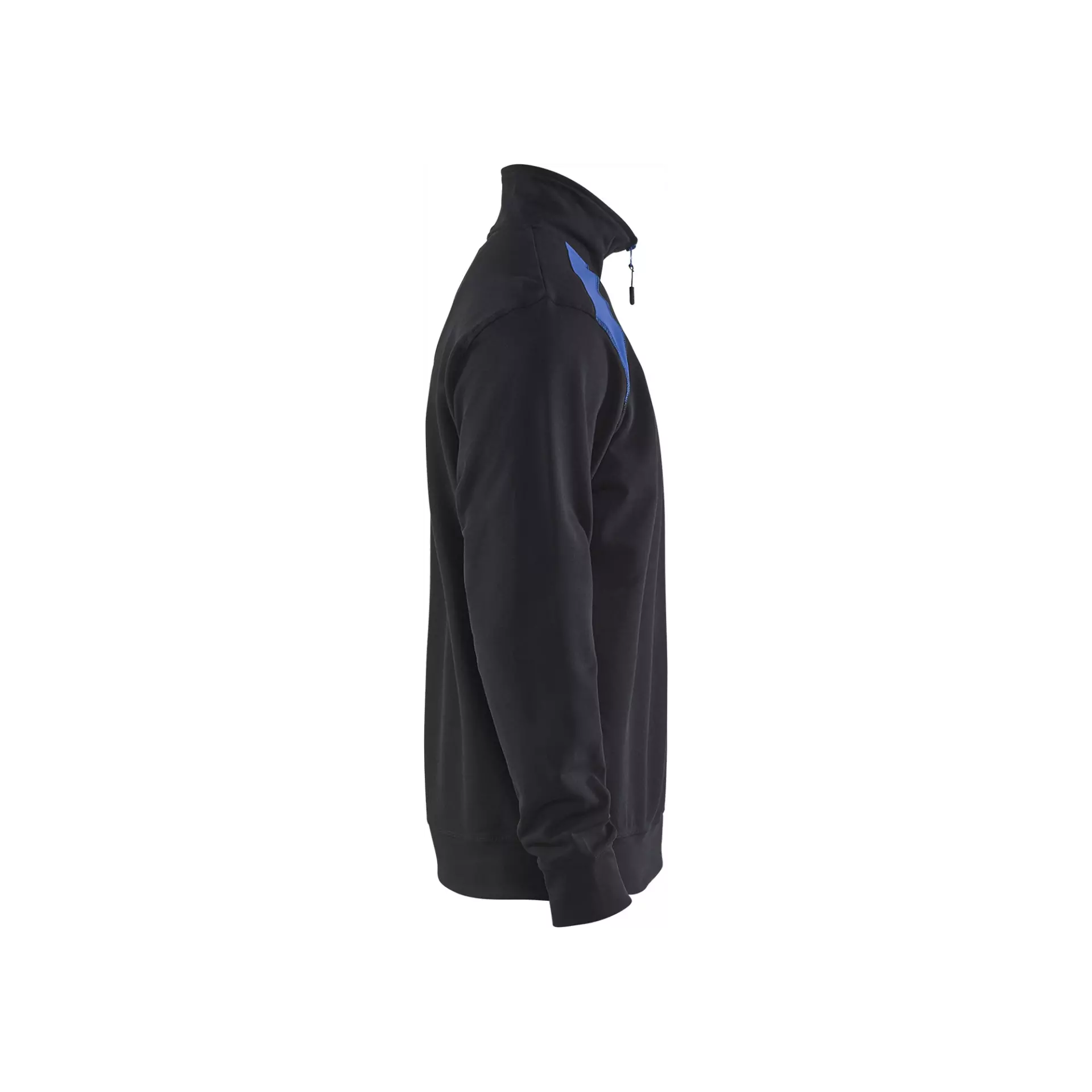 Blåkläder 335311589985, Two-Tone Half-Zip Sweatshirt, Black/Cornflower Blue, image 3