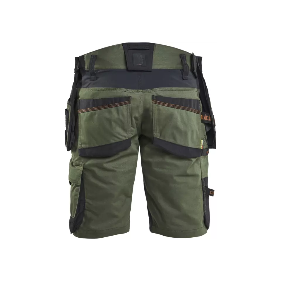 Blåkläder 197211494240, STRIKER Stretch Handwerker Shorts, Waldgrün/Rost, image 2, gallery thumbnail