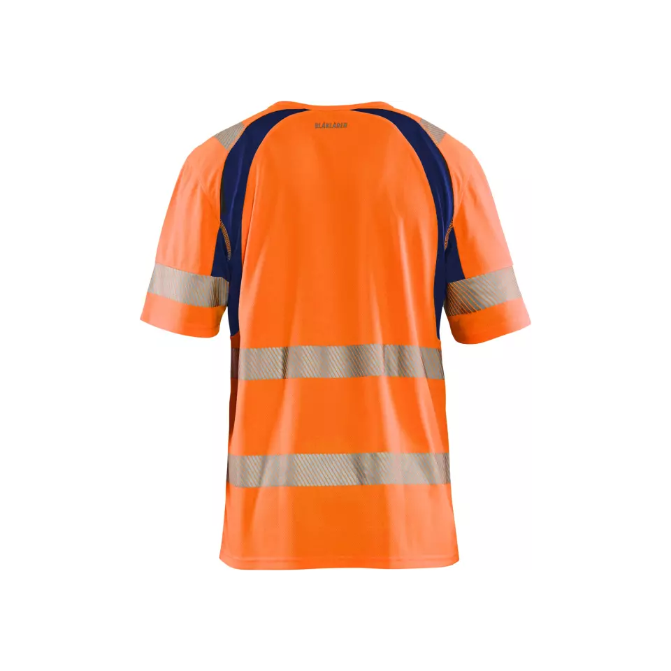 Blåkläder 339710135389, High Vis UV Schutz T-Shirt, Orange/Marineblau, image 3, gallery thumbnail