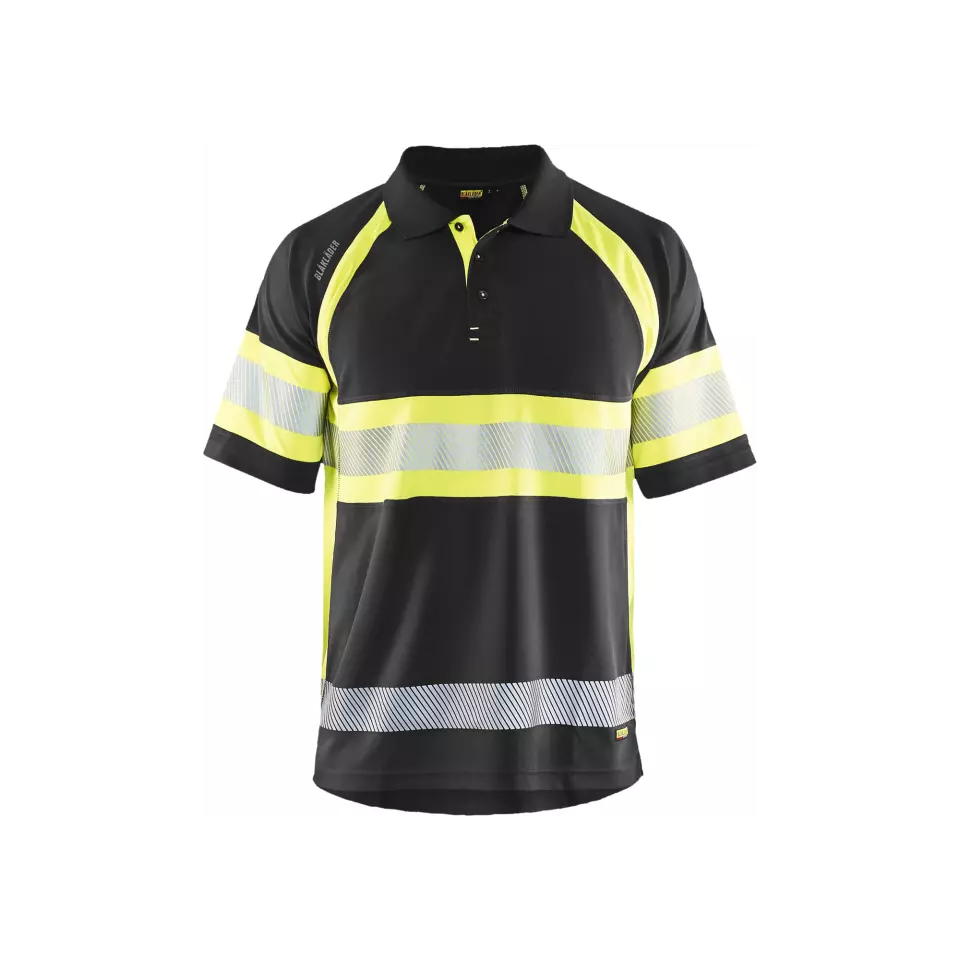 Blåkläder 333810519933, High Vis UV Schutz Polo Shirt, Schwarz/Gelb, image 1, gallery thumbnail