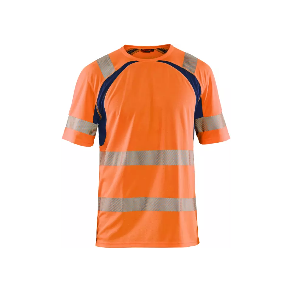 Blåkläder 339710135389, High Vis UV Schutz T-Shirt, Orange/Marineblau, image 1, gallery thumbnail