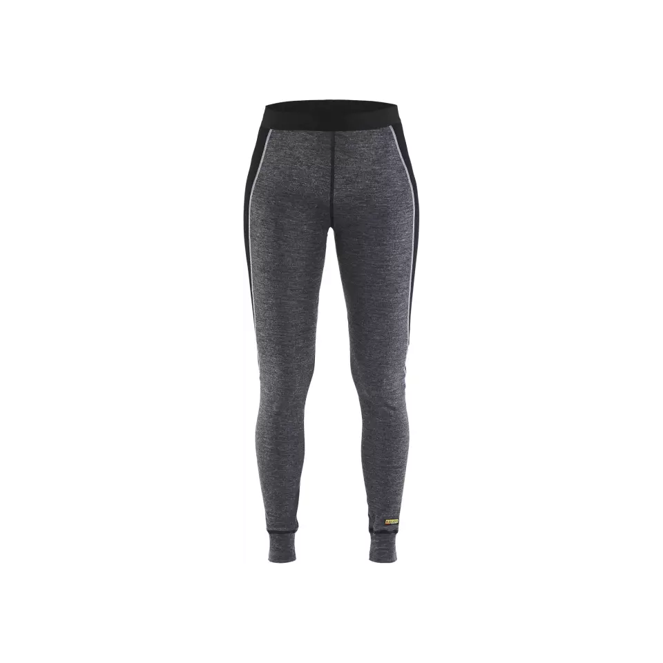 Blåkläder 720117329699, Women's Merino Wool Warm Base Layer Pants, Medium Grey/Black, image 1, gallery thumbnail