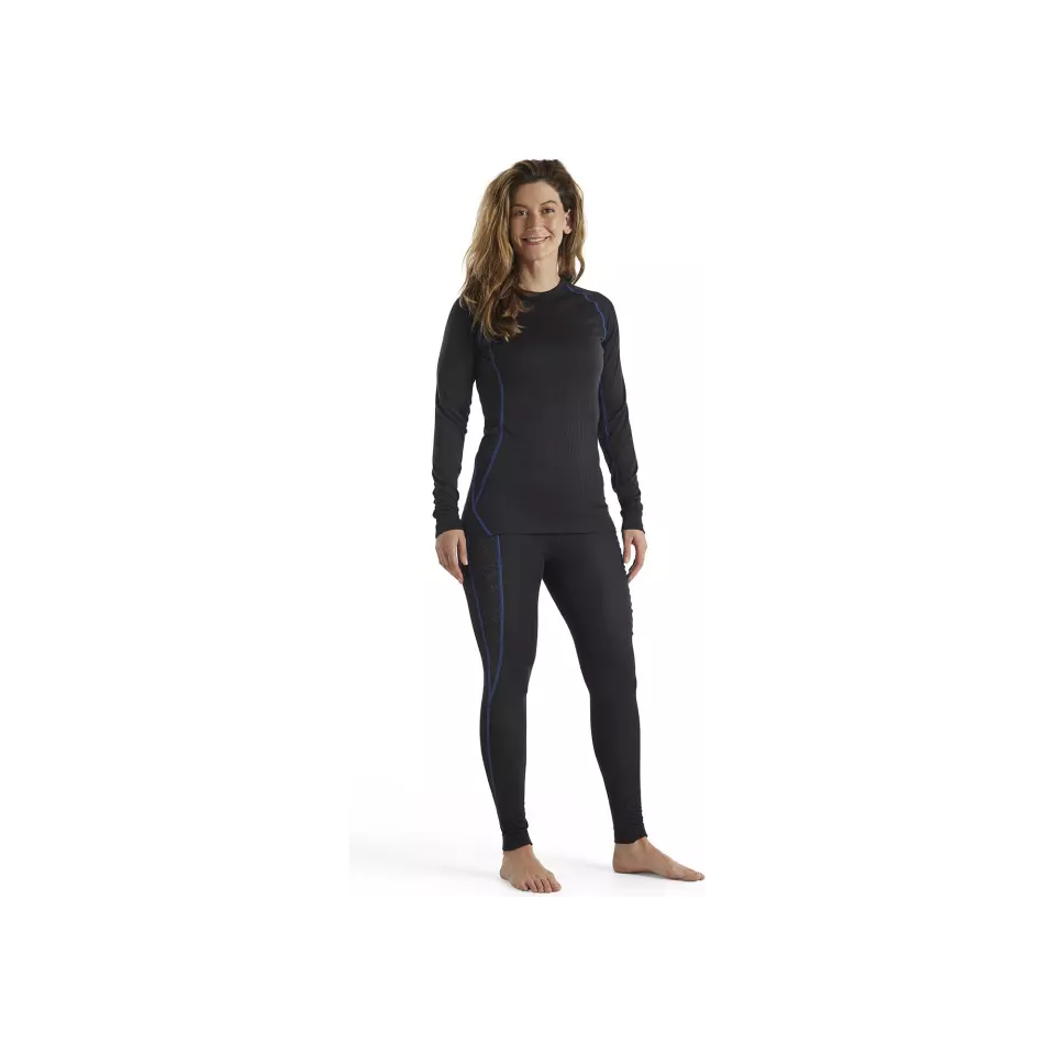 Blåkläder 720217079985, Ladies Light Underwear Set, Black/Cornflower Blue, image 3, gallery thumbnail