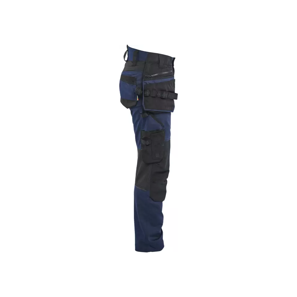Blåkläder 717011498699, STRIKER Women's Stretch Craftsmen Work Trousers, Dark Navy Blue/Black, image 4, gallery thumbnail