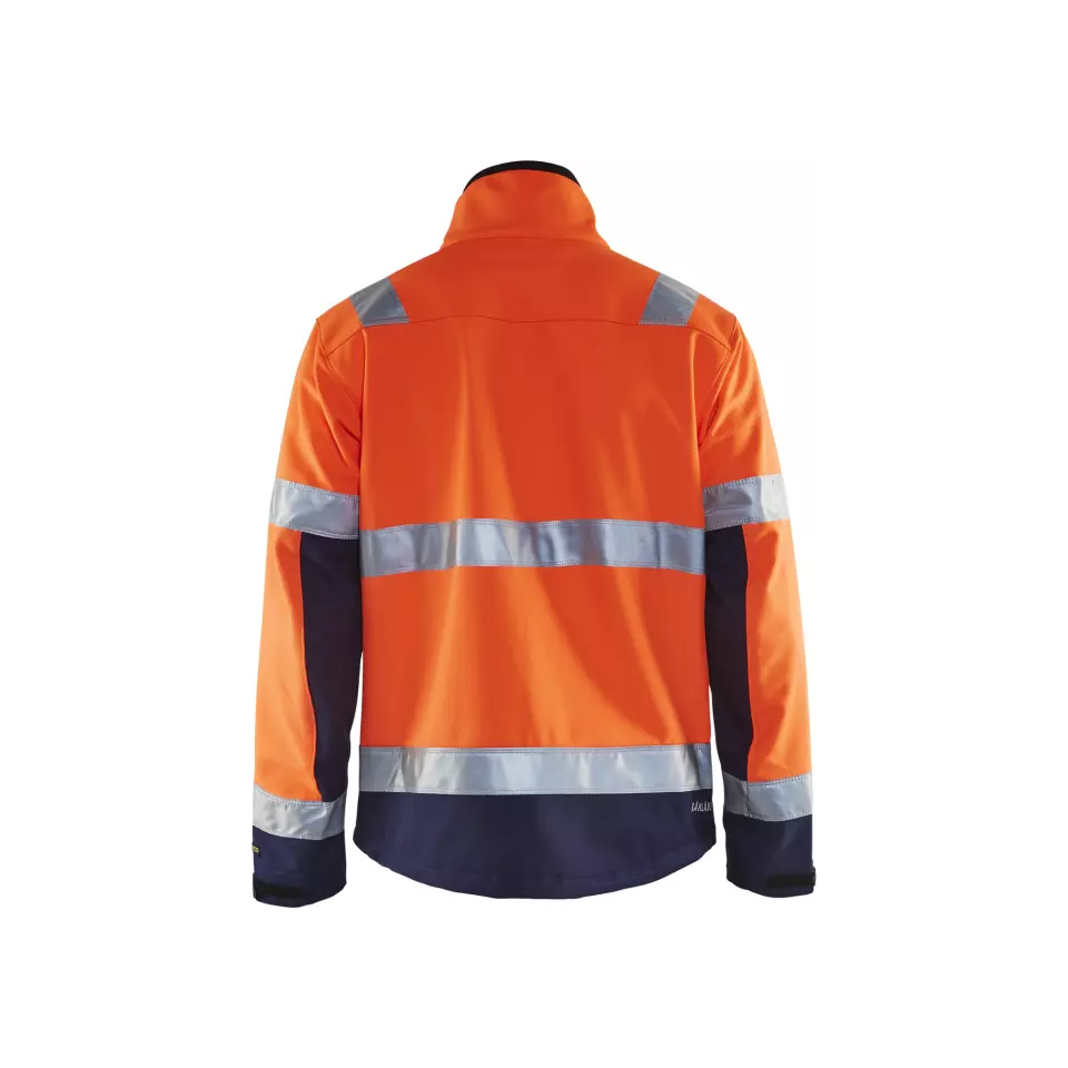 Blåkläder 490025175389, High Vis Softshell Jacke, Orange/Marineblau, image 2, gallery thumbnail