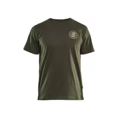  942010424209, Blåkläder T-shirt Grit Flag, skogsgrön
