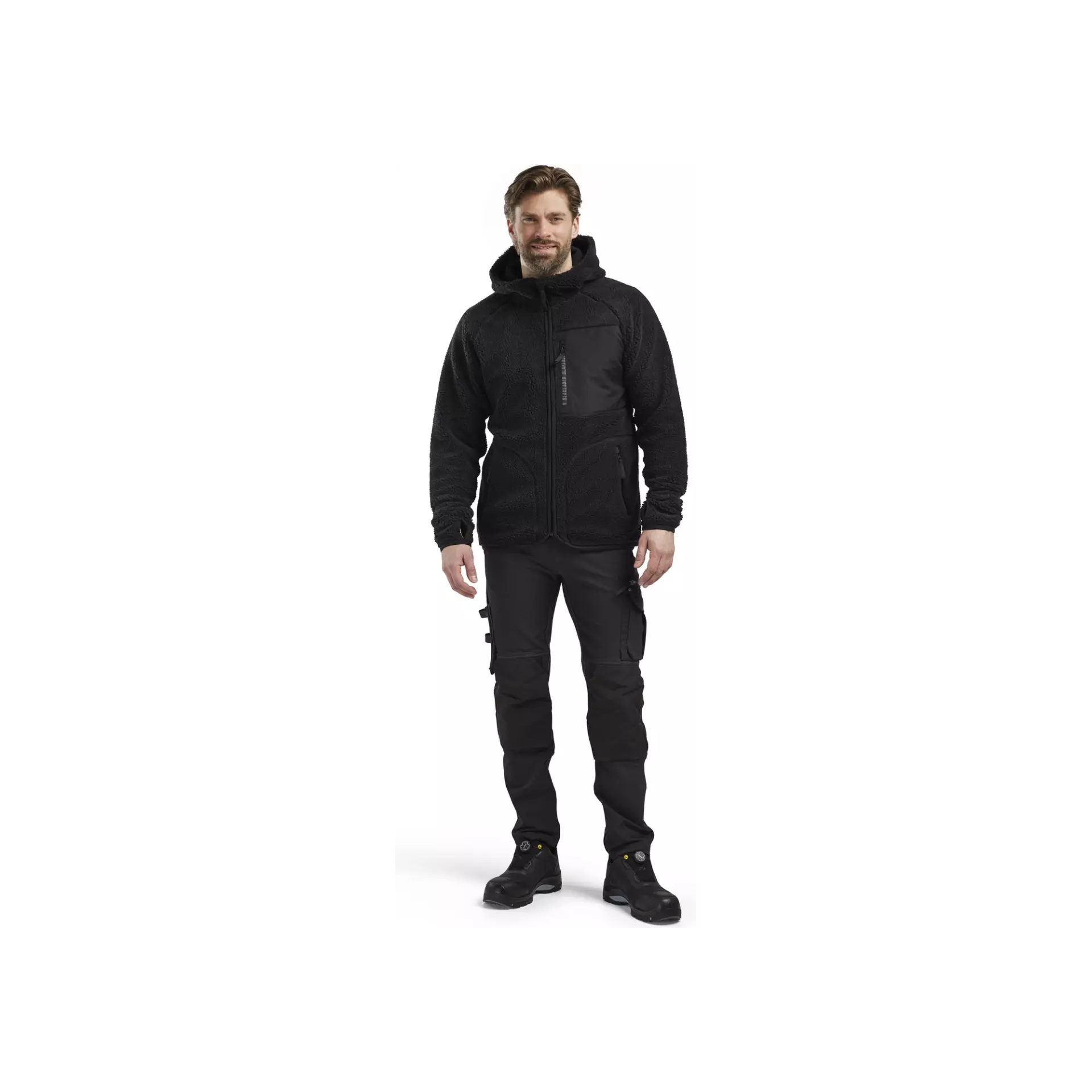 Blåkläder 472529559900, Fleecejacka med huva, svart, image 2