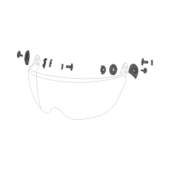 Guardio 1001660001, Theia Helmet Visor Screws, Black