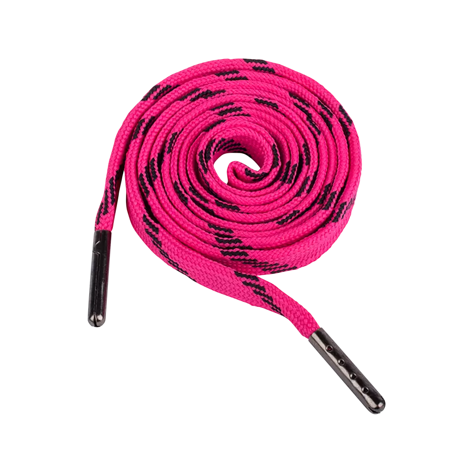 South West 1000955658, Flat Two-Tone Shoelaces, Cerise/Black, image 1, gallery thumbnail