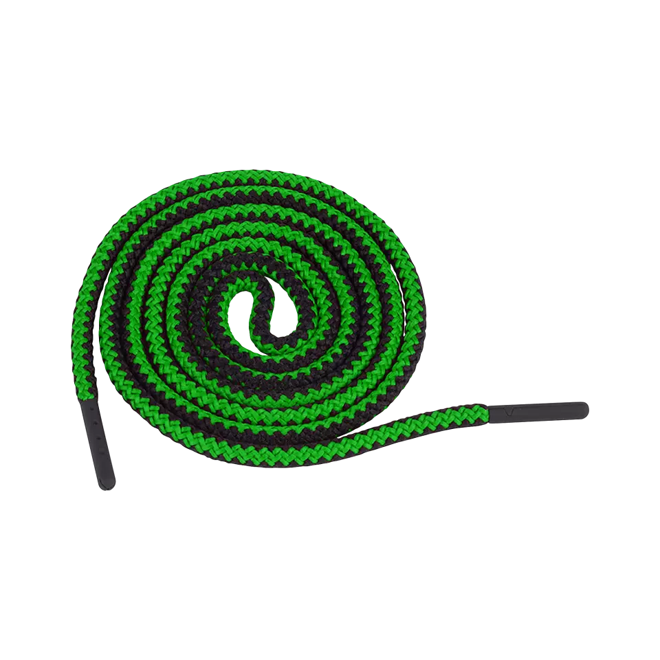 South West 1000956307, String Round Shoelaces, Green/Black, image 1, gallery thumbnail