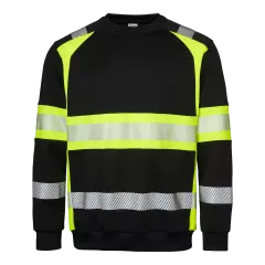  1001888914, Top Swede Warnschutz-Sweatshirt, Schwarz/Gelb