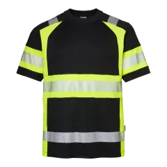  1001886914, Top Swede 600 T-Shirt, Schwarz/Signalgelb