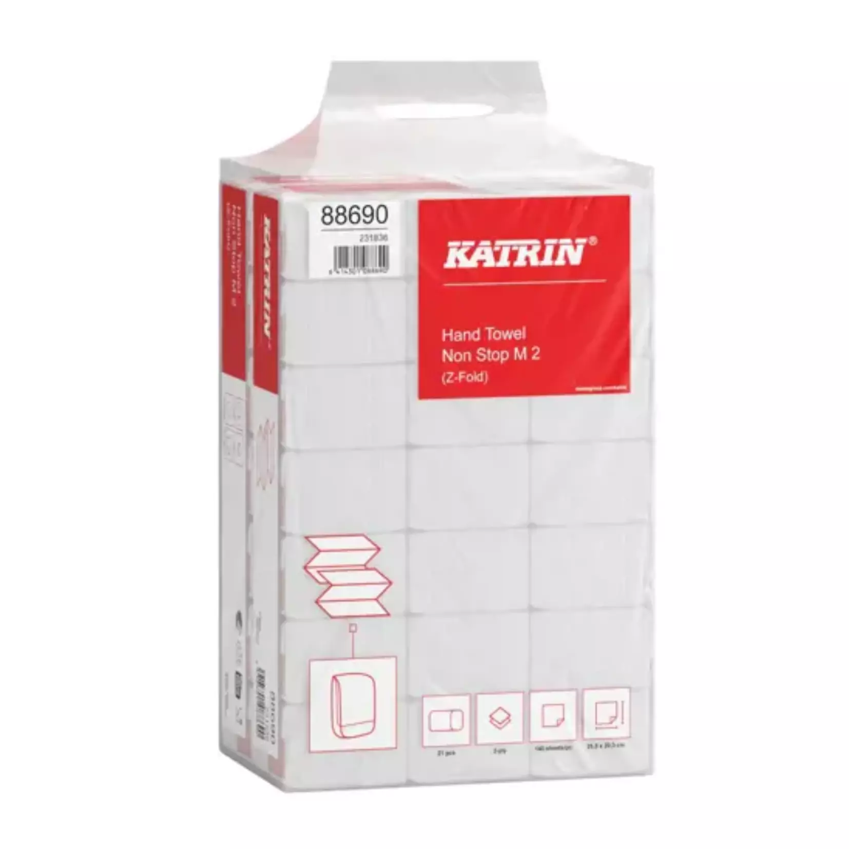 Katrin 88690, Katrin Handduk Non-Stop M 2-lagers/förp, image 2