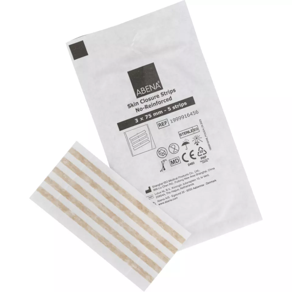 Abena 1999916456, Suture Strips 3x75mm White 5 Strips/Envelope S, image 1, gallery thumbnail