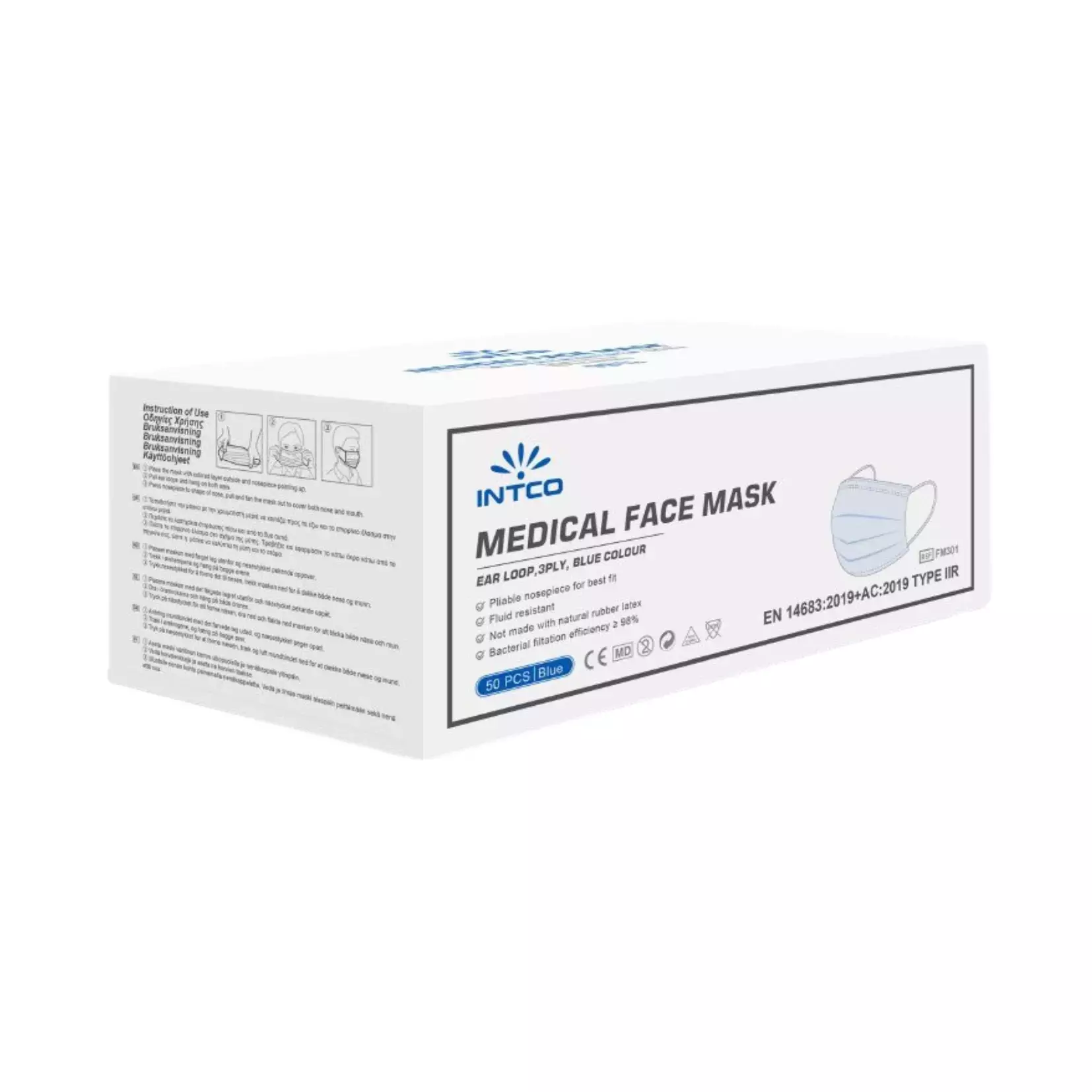 Intco PPLYIC03, Typ IIR medicinsk ansiktsmask, image 2