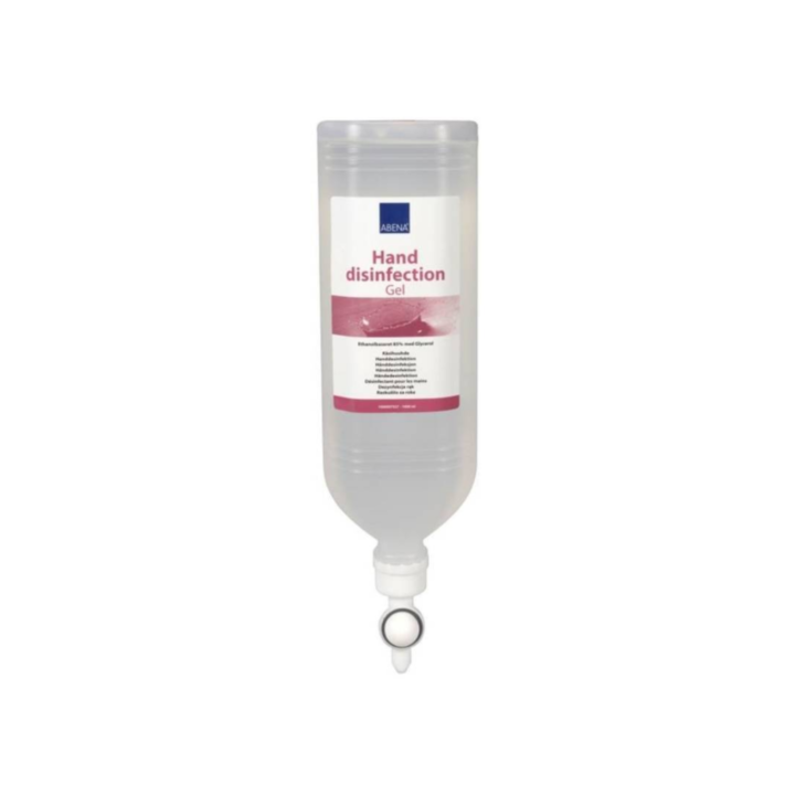 Abena hand sanitizer 1L in a pack of 12 dispenser bottles.

An effective and skin-friendly hand sanitiser for daily, frequent use. Ethanol-based, easy to apply and dries quickly. Suitable for sensitive skin. Contains skin moisturising and conditioning glycerin and betaine. 73.5% ethanol.