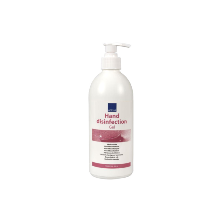 Abena hand sanitizer in a pack of 12 pump bottles.

An effective and skin-friendly hand sanitiser for daily, frequent use. Ethanol-based, easy to apply and dries quickly. Suitable for sensitive skin. Contains skin moisturising and conditioning glycerin and betaine. 73.5% ethanol.