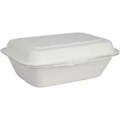 Abena 1010001176, GASTRO Take Away Container Bagassi 185x135.9x65mm Single-Compartment White