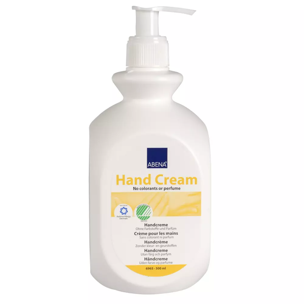 Abena 6965, Hand Cream 500ml Handkräm 21% Oparfymerad Pumpflaska 500ml, image 1