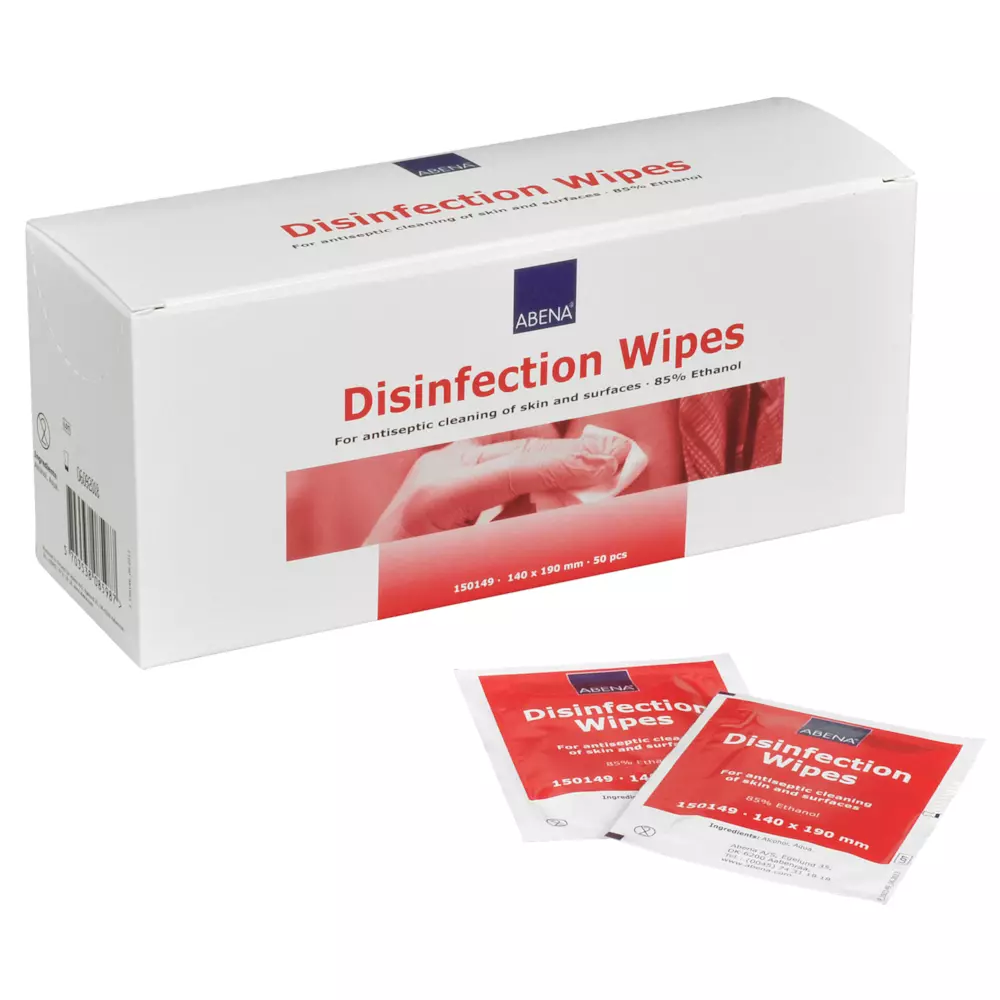 Abena 150149, Disinfection Wipes 14x19cm Iho+pinnat Yksittäispakattu, image 1