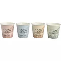 1000009616, Abena GASTRO-LINE Engångs-kaffekopp 10cl Ø6,5cm CPLA Komposterbar Grön 6cm