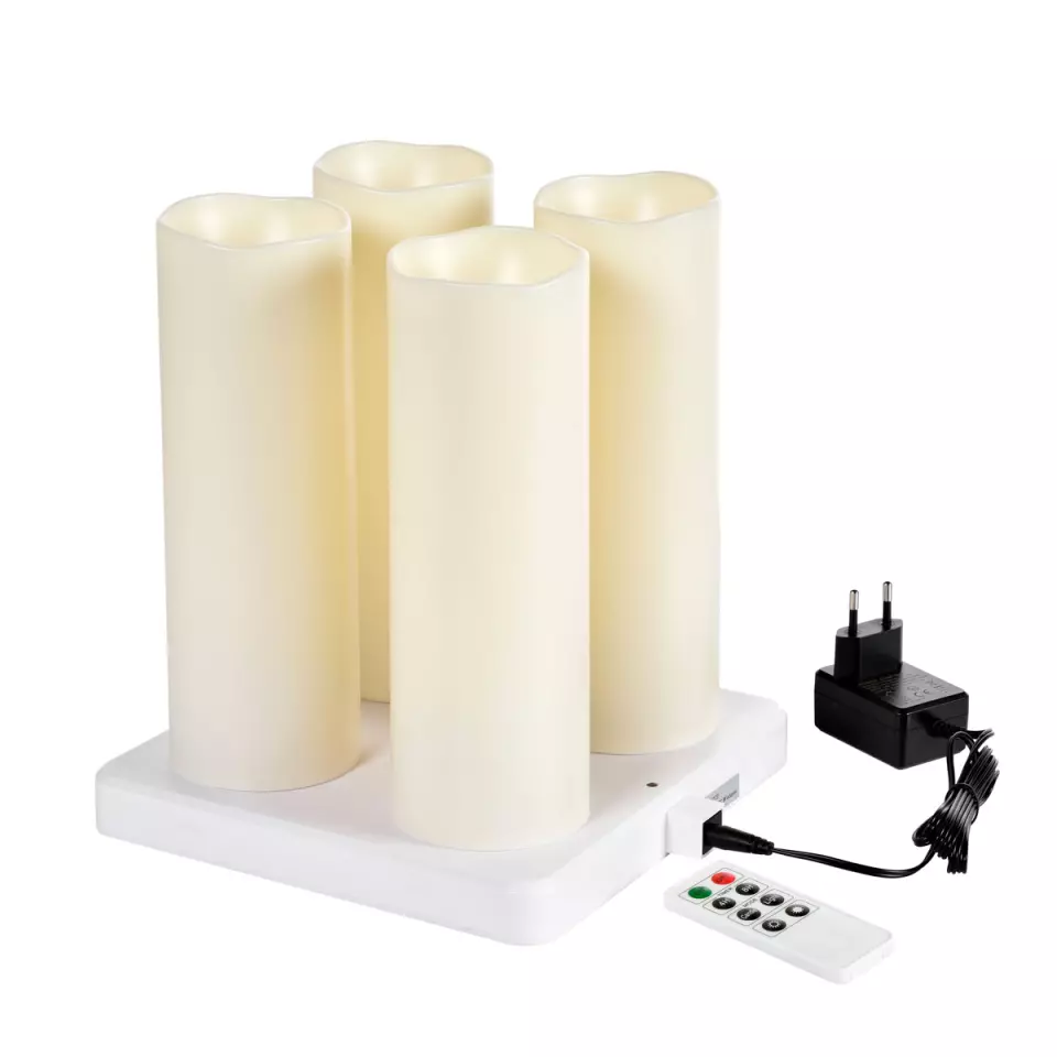 Duni 174432, LED Table Candles 4pcs 220 x 75mm Warm White, image 1, gallery thumbnail