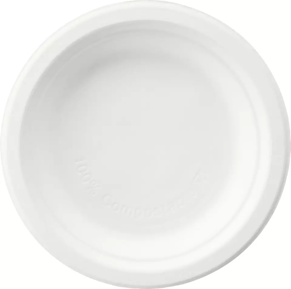 Duni 205767, Dessert Plate, White, Bagasse, Ø 150mm, image 1, gallery thumbnail