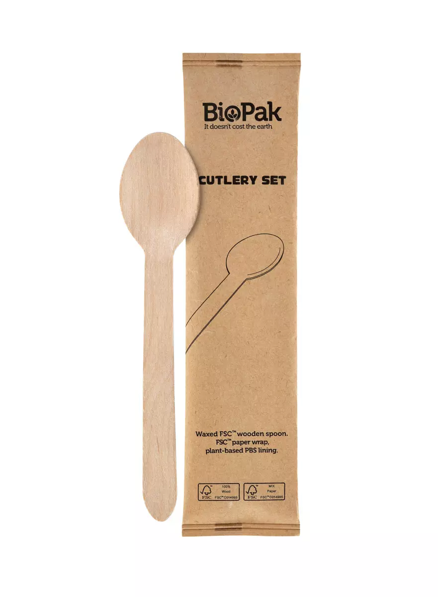 Duni 195926, Waxed Wood Petit bestickförpackning matsked 160mm, brun, trä, image 1, gallery thumbnail